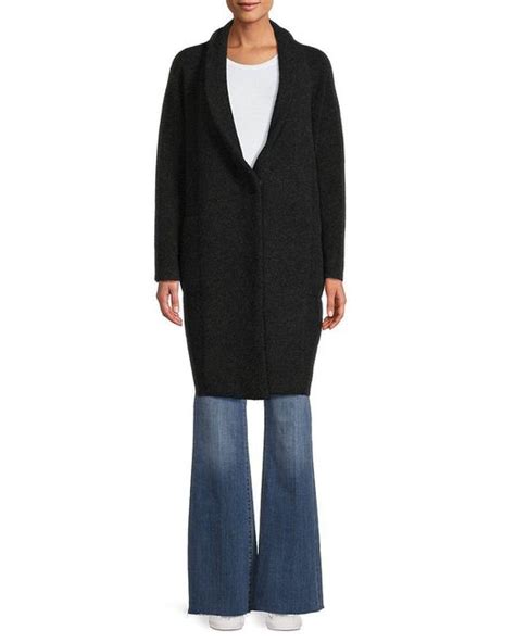 Weekday Gate wool blend car coat in black .